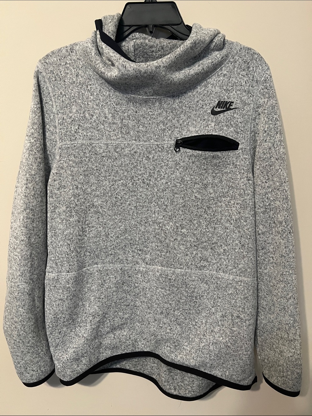 Nike Gray Cowl Neck Pullover with Black Trim